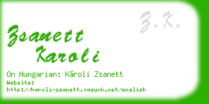 zsanett karoli business card